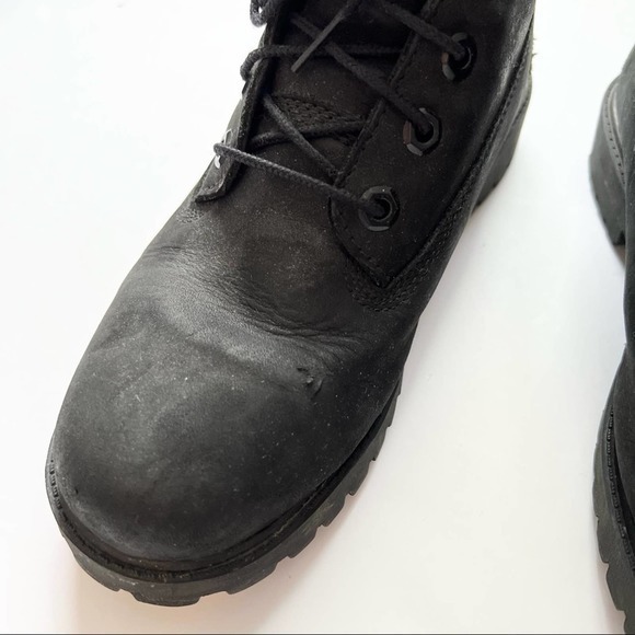 Timberland juniors all black waterproof boots Size 6 premium black nubuck 6 inch - Picture 7 of 16
